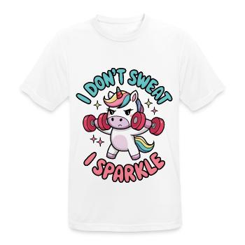 Je ne transpire pas, je scintille - T-shirt respirant Homme - blanc - Devant - AI Model Male 185 dark (185cm)