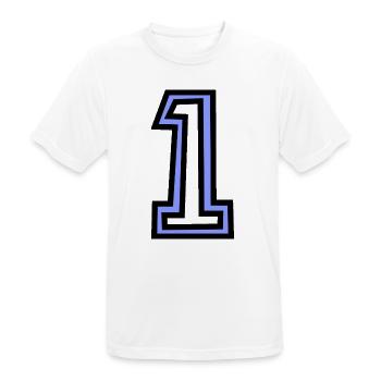 1. 1 JAHR. 1. JAHRESTAG. 1 JAHR GEBURTSTAG - Männer T-Shirt atmungsaktiv - Weiß - Vorne - AI Model Male 185 dark (185cm)