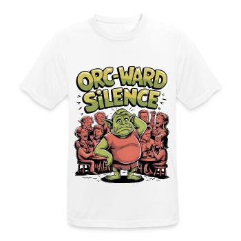 Orc-ward Silence - Men's Breathable T-Shirt - white - Front - AI Model Male 185 dark (185cm)