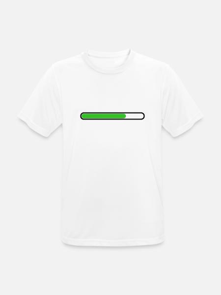 Loading bar Black Green - Men's Breathable T-Shirt - white