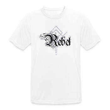 Rebel - Männer T-Shirt atmungsaktiv - Weiß - Vorne - AI Model Male 185 dark (185cm)