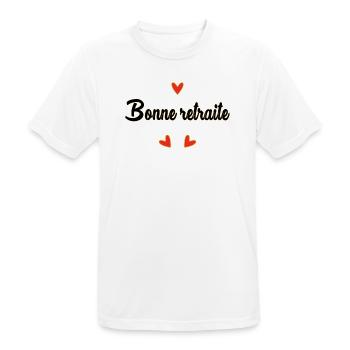 RETIREMENT. RETIREMENT. RETIRED. RETIREMENT - Men's Breathable T-Shirt - white - Front - AI Model Male 185 dark (185cm)