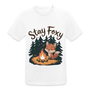Stay Foxy - Men's Breathable T-Shirt - white - Front - AI Model Male 185 dark (185cm)