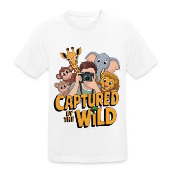 Captured By The Wild - Men's Breathable T-Shirt - white - Front - AI Model Male 185 dark (185cm)
