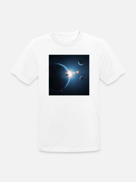 Mystische Mondphasen - Männer T-Shirt atmungsaktiv - Weiß