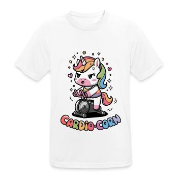 Cardio-corn - Men's Breathable T-Shirt - white - Front - AI Model Male 185 dark (185cm)