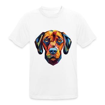 Plott Hunderasse Bunte Aquarell-Illustration - Männer T-Shirt atmungsaktiv - Weiß - Vorne - AI Model Male 185 dark (185cm)