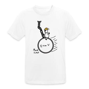 Physik Schof - Männer T-Shirt atmungsaktiv - Weiß - Vorne - AI Model Male 185 dark (185cm)