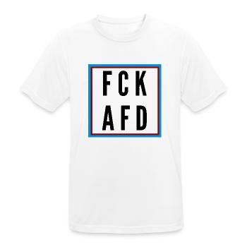 AFD Nein Danke! - Männer T-Shirt atmungsaktiv - Weiß - Vorne - AI Model Male 185 dark (185cm)
