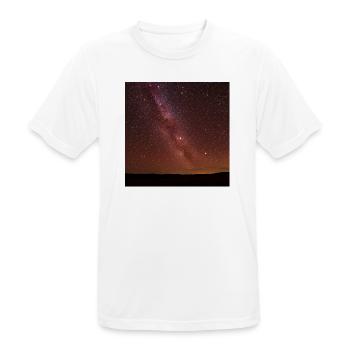 Sternenhimmel Vergleichsbild - Männer T-Shirt atmungsaktiv - Weiß - Vorne - AI Model Male 185 dark (185cm)