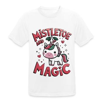 Mistel und Magie - Männer T-Shirt atmungsaktiv - Weiß - Vorne - AI Model Male 185 dark (185cm)