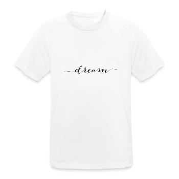 dream - Men's Breathable T-Shirt - white - Front - AI Model Male 185 dark (185cm)