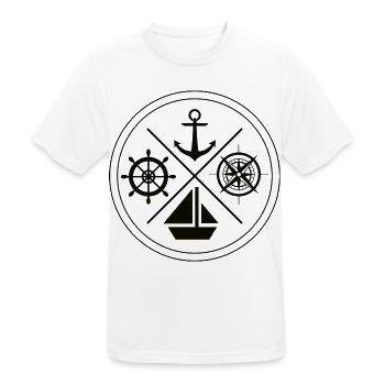 All kinds of nautical - Männer T-Shirt atmungsaktiv - Weiß - Vorne - AI Model Male 185 dark (185cm)