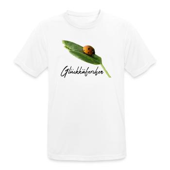 Glückskäferchen Marienkäfer Glücksbringer - Männer T-Shirt atmungsaktiv - Weiß - Vorne - AI Model Male 185 dark (185cm)