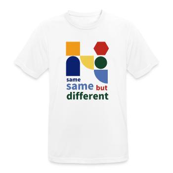 same same but different - Männer T-Shirt atmungsaktiv - Weiß - Vorne - AI Model Male 185 dark (185cm)