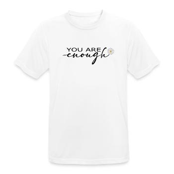 You Are Enough Self Love Shirt - Men's Breathable T-Shirt - white - Front - AI Model Male 185 dark (185cm)
