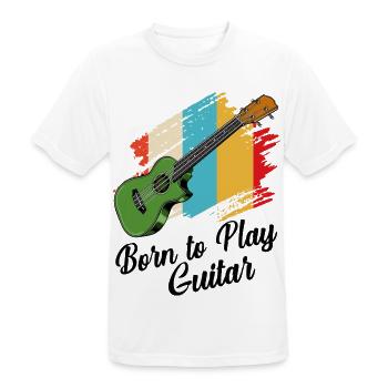guitare - T-shirt respirant Homme - blanc - Devant - AI Model Male 185 dark (185cm)