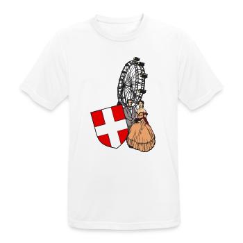 Vienna Panorama - Men's Breathable T-Shirt - white - Front - AI Model Male 185 dark (185cm)
