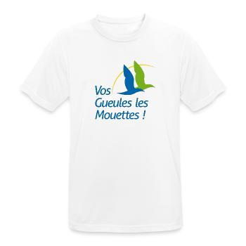 Charentes Maritimes - Vos Gueules Les Mouettes ! - T-shirt respirant Homme - blanc - Devant - AI Model Male 185 dark (185cm)