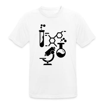 Neurons Chemistry Science Periodic Table Laboratory - Men's Breathable T-Shirt - white - Front - AI Model Male 185 dark (185cm)