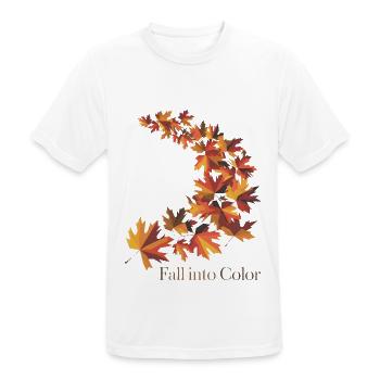 Fall Into Color - Men's Breathable T-Shirt - white - Front - AI Model Male 185 dark (185cm)