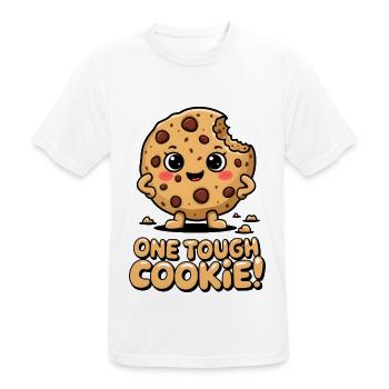 One Tough Cookie! - Men's Breathable T-Shirt - white - Front - AI Model Male 185 dark (185cm)