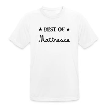 MISTRESS. THANK YOU. THANK YOU MISTRESS. GIFT - Men's Breathable T-Shirt - white - Front - AI Model Male 185 dark (185cm)