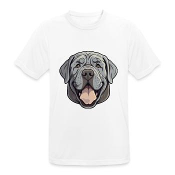 Neapolitanische Mastiff-Hunderasse Aquarell-Karikatur Ka - Männer T-Shirt atmungsaktiv - Weiß - Vorne - AI Model Male 185 dark (185cm)