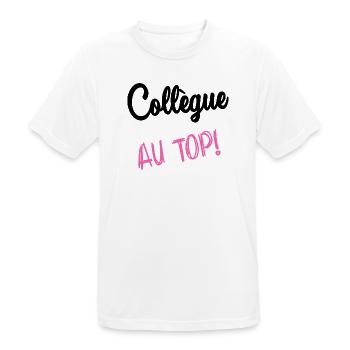 COLLEAGUE. HUMOR. RETIREMENT. RETIREMENT. RETIRED - Men's Breathable T-Shirt - white - Front - AI Model Male 185 dark (185cm)