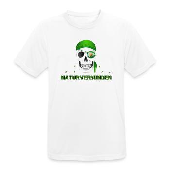 Totenkopf naturverbunden Margerite - Männer T-Shirt atmungsaktiv - Weiß - Vorne - AI Model Male 185 dark (185cm)