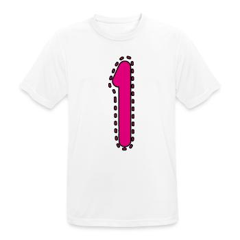 1. 1 JAHR. 1. JAHRESTAG. 1 JAHR GEBURTSTAG - Männer T-Shirt atmungsaktiv - Weiß - Vorne - AI Model Male 185 dark (185cm)