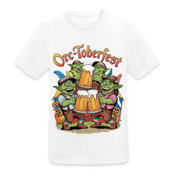Orc-toberfest - T-shirt respirant Homme - blanc - Devant - AI Model Male 185 dark (185cm)
