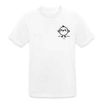 poussin effronté - T-shirt respirant Homme - blanc - Devant - AI Model Male 185 dark (185cm)