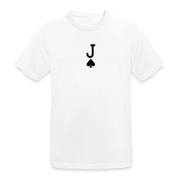 Carte à jouer au poker - Jack of Spades / Jokers - T-shirt respirant Homme - blanc - Devant - AI Model Male 185 dark (185cm)