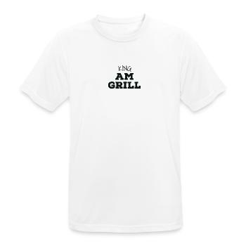 King au grill - T-shirt respirant Homme - blanc - Devant - AI Model Male 185 dark (185cm)
