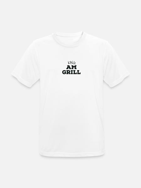 King au grill - T-shirt respirant Homme - blanc