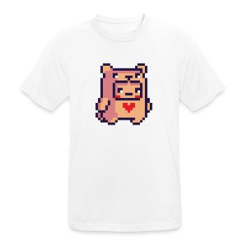 Pixel - Men's Breathable T-Shirt - white - Front - AI Model Male 185 dark (185cm)