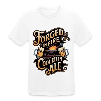 Forge In Fire Cooled In Ale - Men's Breathable T-Shirt - white - Front - AI Model Male 185 dark (185cm)