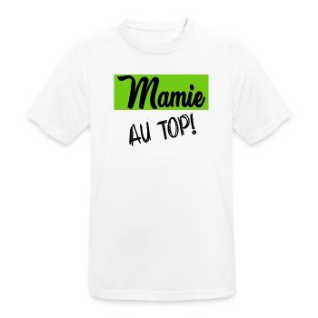 GRANNY. MOTHER'S DAY. HAPPY GRANNY'S DAY. I LOVE YOU - Men's Breathable T-Shirt - white - Front - AI Model Male 185 dark (185cm)