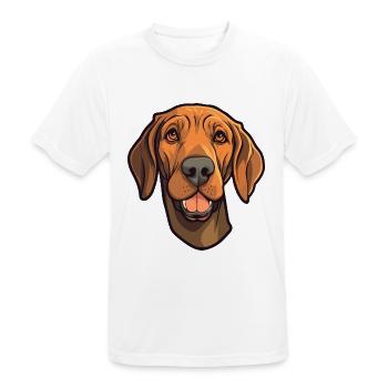 Plott Hund Hund Rasse Cartoon Kawaii Illustration - Männer T-Shirt atmungsaktiv - Weiß - Vorne - AI Model Male 185 dark (185cm)