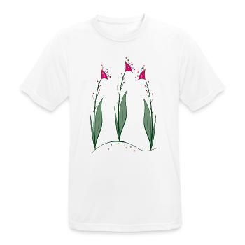Blüten, Flowers - Männer T-Shirt atmungsaktiv - Weiß - Vorne - AI Model Male 185 dark (185cm)