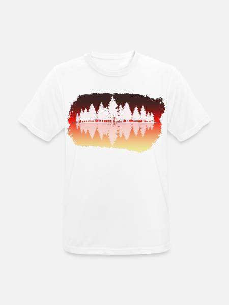 Wald - Forest - Männer T-Shirt atmungsaktiv - Weiß