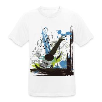 Musik - Männer T-Shirt atmungsaktiv - Weiß - Vorne - AI Model Male 185 dark (185cm)