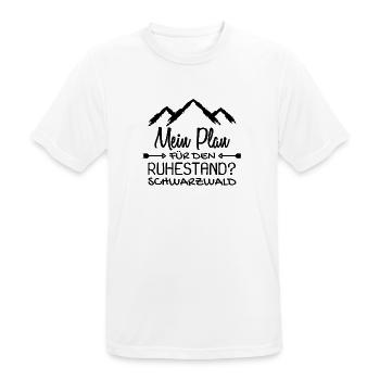 Schwarzwald Schwaben Schwabe Rentner Geschenk - Männer T-Shirt atmungsaktiv - Weiß - Vorne - AI Model Male 185 dark (185cm)