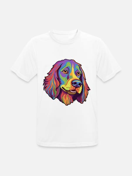 Deutsch Langhaar Vorstehhund Rasse Cartoon Kawaii - Männer T-Shirt atmungsaktiv - Weiß