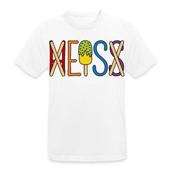 Eis - heiß - H EIS S - Männer T-Shirt atmungsaktiv - Weiß - Vorne - AI Model Male 185 dark (185cm)