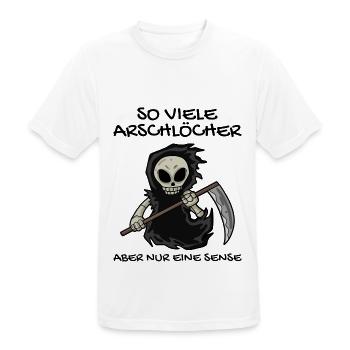 Sensenmann - Männer T-Shirt atmungsaktiv - Weiß - Vorne - AI Model Male 185 dark (185cm)