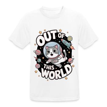 Nicht von dieser Welt - Männer T-Shirt atmungsaktiv - Weiß - Vorne - AI Model Male 185 dark (185cm)