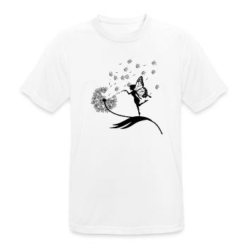 Papillons design puste fleurs prairie coeurs fées - T-shirt respirant Homme - blanc - Devant - AI Model Male 185 dark (185cm)