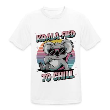 Koala-fied zum Chillen - Männer T-Shirt atmungsaktiv - Weiß - Vorne - AI Model Male 185 dark (185cm)